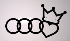 Audi King_Sticker Auto_Tuning_CDEC-002-Dimensiune: 10 cm. X 6 cm. - Orice culoare, Orice dimensiune foto