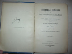 Proverbele romanilor din Romania,Basarabia,Bucovina,Ungaria,Istria si Macedonia= IULIU A.ZANE //1901, VOL VI foto