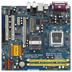 Vand kit dualcore placa de baza Asrock Conroe1333-D667 rev G/A 3.01 socket 775 cu 4x DDR2 plus procesor Intel dualcore E5200, shield, impecabila foto