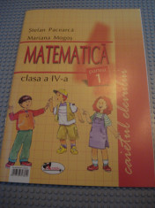 Matematica clasa a IV-a (caietul elevului) partea I, Stefan Pacearca &amp;amp;amp; Mariana Mogos foto