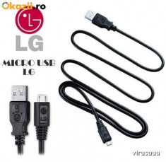 CABLU DE DATE LG G3 S G3 MINI ORIGINAL NOU CULOARE NEAGRA MUFA microUSB foto