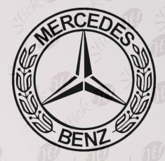 Mercedes Logo_Sticker Auto_Tuning_CDEC-027-Dimensiune: 25 cm. X 25 cm. - Orice culoare, Orice dimensiune foto