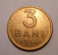 3 bani 1954 AUNC foto