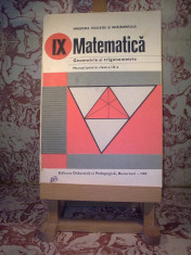 Augustin Cota - Matematica geometrie si trigonometrie manual pentru clasa a IX a foto