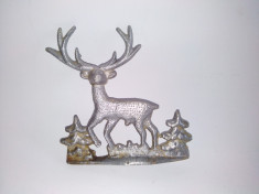 Ornament metalic Cerb turnat din aluminiu foto