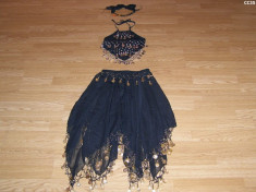 costum de carnaval serbare rochie dans dansatoare pentru copii 10-12 ani foto