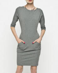 Rochie Casual ANSWEAR Gri -40-SUD015 foto