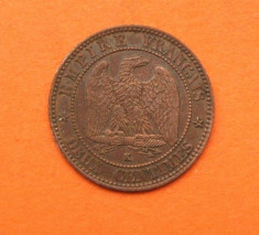 FRANTA 2 CENTIMES 1862 K / NAPOLEON III foto