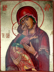 ICOANE pictate pe lemn: Maica Domnului Hodighitria (Povatuitoarea), Iisus Hristos Pantocrator (Atotputernicul). Stil bizantin. Cadou de Paste, oferta foto