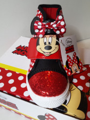Bascheti fetite Minnie Mouse ghete Disney originali import Anglia tenisi copii foto