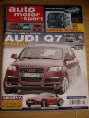 RWX 09 - REVISTA AUTO MOTOR SI SPORT 75 - APRILIE 2006 - PIESA DE COLECTIE foto