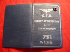 Carnet de Identitate pt. Elevii Ingineri ,la 1941 , pe CFR foto