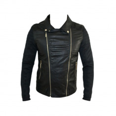 Geaca Tip Zara Men - Street Edition - Piele Eco - Neagra - Toate Masurile A262 foto