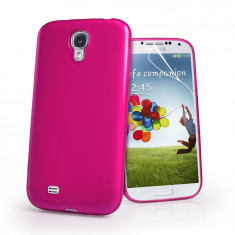 Husa Samsung Galaxy S4 I9505/I9500- Gel Transparent&amp;quot;Roz&amp;quot; + Folie Protectie Ecran foto