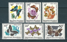 RWANDA 1966 - FLUTURI - SERIE NESTAMPILATA - MNH - COTA : 11 E (SERIE COMPLETA) foto