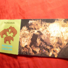 Carnet cu 11 ilustrate duble( mare si mica) -Pestera Ursilor judet Bihor