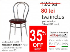 Scaun Tonet, pret special engros 10 cutii (96 bucati), producator foto