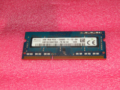 Vand memorie ram laptop Hynix 4GB PC3L-12800 DDR3-1600MHz HMT451S6AFR8A-PBN0 foto