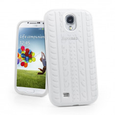 Husa Samsung Galaxy S4 I9505/I9500- Silicon Tyre&amp;quot;Alb&amp;quot; + Folie Protectie Ecran foto