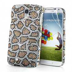 Husa Samsung Galaxy S4 I9505/I9500-Diamante Bling&amp;quot;Leopard&amp;quot;+Folie Protectie Ecran foto