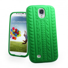 Husa Samsung Galaxy S4 I9505/I9500- Silicon Tyre&amp;quot;Verde&amp;quot; + Folie Protectie Ecran foto