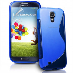 Husa Samsung Galaxy S4 I9505/I9500- S Line Gel&amp;quot;Albastru&amp;quot; + Folie Protectie Ecran foto