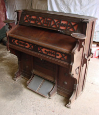 Raritate!!! ARMONIU ESTEY ORGAN COMPANY BRATTLEBORO VT. USA, din anul 1869 foto