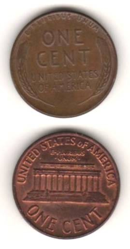SV * SUA / Statele Unite LOT 2 x ONE CENT 1956 si 1963 * +/- AUNC