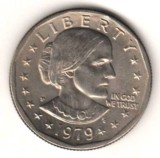 SV * SUA Statele Unite ONE DOLLAR 1979 * Susan B. Anthony (1820-1906) * UNC, America de Nord