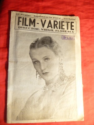 Program Cinema- Film-Variete -Supliment Ziar Ancheta 1935 foto