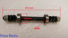 Ax butuc roata fata bicicleta ( roata ) MTB cu Rulmenti ( 6000 ) foto