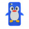 Husa Silicon Pinguin iPhone 4 4S Albastru