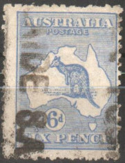 AUSTRALIA, 1915, stampilat foto