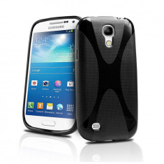 Husa Samsung Galaxy S4 Mini I9195- X Line&amp;quot;Negru&amp;quot; + Folie Protectie Ecran foto