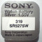 baterie ceas Sony, cu argint 319-SR527SW.