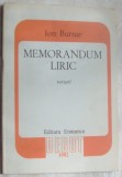 Cumpara ieftin ION BURNAR - MEMORANDUM LIRIC (VERSURI) [volum de debut, 1982]