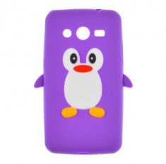 Husa Silicon Pinguin Samsung Galaxy Core 2 Mov foto