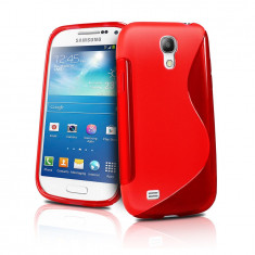 Husa Samsung Galaxy S4 Mini I9195- S Line Gel&amp;quot;Rosu&amp;quot; + Folie Protectie Ecran foto