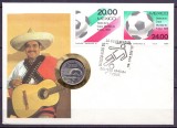 MEXIC 1984 FOTBAL COIN COVER