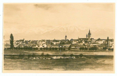 1382 - SIBIU, Panorama - old postcard, real PHOTO - unused - 1937 foto