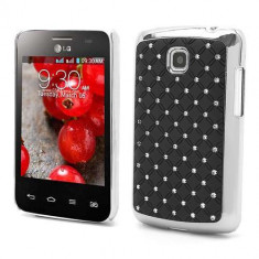 Husa Dura LG Optimus L3 II Dual E435 Diamante Bling Starry Sky Neagra foto