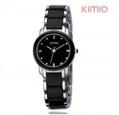 Ceas de dama KIMIO quartz, elegant, negru foto