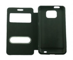 Husa Toc Flip Cover S-View Samsung I9100 Galaxy S2 Negru foto