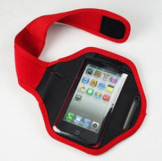 Armband husa brat telefon pentru alergat pentru iPhone 4 5 5S 5C rosie foto