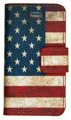 Husa Flip Portofel iPhone 4 4S Steag USA foto