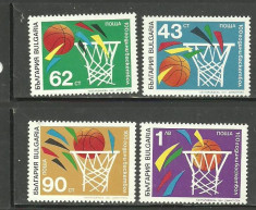 BULGARIA 1991 - SPORT. BASCHET, serie nestampilata, B8 foto