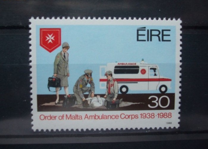 IRLANDA 1988 &ndash; AMBULANTA SI INFIRMIERI, serie nestampilata, B8