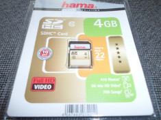 Card HAMA 4GB/ Card de memorie nou foto
