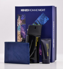 KENZO pour Homme Night SET 100 ML apa de toaleta + 50 ML gel dus + Portofel foto