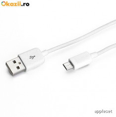 Cablu micro USB 2metri Samsung HTC Allview Philips Sony Huawei LG Nokia White foto